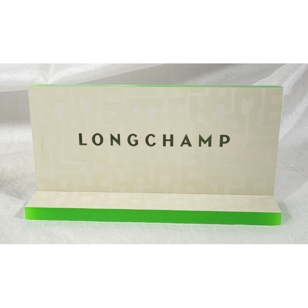 Longchamp Acrylic Retailβ Advertising Block Sign 3.75" x 7"